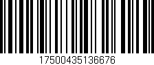 Código de barras (EAN, GTIN, SKU, ISBN): '17500435136676'