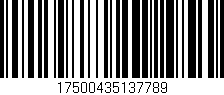 Código de barras (EAN, GTIN, SKU, ISBN): '17500435137789'