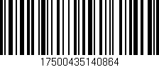 Código de barras (EAN, GTIN, SKU, ISBN): '17500435140864'