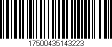 Código de barras (EAN, GTIN, SKU, ISBN): '17500435143223'