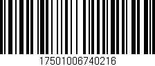 Código de barras (EAN, GTIN, SKU, ISBN): '17501006740216'
