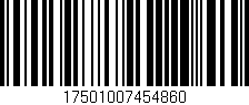 Código de barras (EAN, GTIN, SKU, ISBN): '17501007454860'