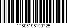 Código de barras (EAN, GTIN, SKU, ISBN): '17506195198725'