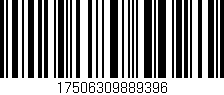 Código de barras (EAN, GTIN, SKU, ISBN): '17506309889396'