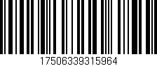 Código de barras (EAN, GTIN, SKU, ISBN): '17506339315964'
