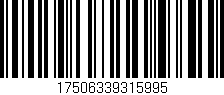 Código de barras (EAN, GTIN, SKU, ISBN): '17506339315995'