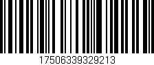 Código de barras (EAN, GTIN, SKU, ISBN): '17506339329213'