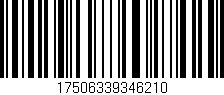 Código de barras (EAN, GTIN, SKU, ISBN): '17506339346210'