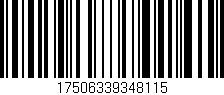 Código de barras (EAN, GTIN, SKU, ISBN): '17506339348115'