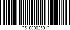 Código de barras (EAN, GTIN, SKU, ISBN): '1751000026017'