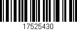 Código de barras (EAN, GTIN, SKU, ISBN): '17525430'