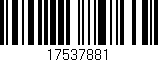 Código de barras (EAN, GTIN, SKU, ISBN): '17537881'