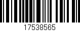 Código de barras (EAN, GTIN, SKU, ISBN): '17538565'