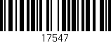 Código de barras (EAN, GTIN, SKU, ISBN): '17547'