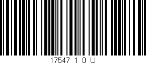 Código de barras (EAN, GTIN, SKU, ISBN): '17547_1_0_U'
