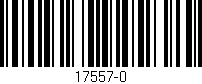 Código de barras (EAN, GTIN, SKU, ISBN): '17557-0'