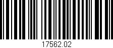 Código de barras (EAN, GTIN, SKU, ISBN): '17562.02'