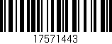 Código de barras (EAN, GTIN, SKU, ISBN): '17571443'