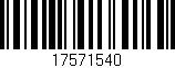 Código de barras (EAN, GTIN, SKU, ISBN): '17571540'