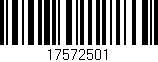 Código de barras (EAN, GTIN, SKU, ISBN): '17572501'