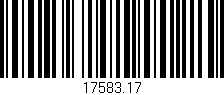 Código de barras (EAN, GTIN, SKU, ISBN): '17583.17'