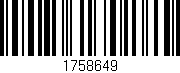 Código de barras (EAN, GTIN, SKU, ISBN): '1758649'