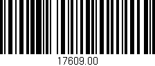 Código de barras (EAN, GTIN, SKU, ISBN): '17609.00'