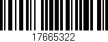 Código de barras (EAN, GTIN, SKU, ISBN): '17665322'