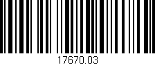 Código de barras (EAN, GTIN, SKU, ISBN): '17670.03'