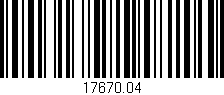 Código de barras (EAN, GTIN, SKU, ISBN): '17670.04'