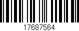 Código de barras (EAN, GTIN, SKU, ISBN): '17687564'