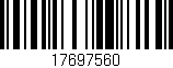Código de barras (EAN, GTIN, SKU, ISBN): '17697560'
