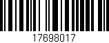 Código de barras (EAN, GTIN, SKU, ISBN): '17698017'
