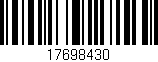 Código de barras (EAN, GTIN, SKU, ISBN): '17698430'