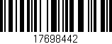 Código de barras (EAN, GTIN, SKU, ISBN): '17698442'