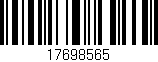 Código de barras (EAN, GTIN, SKU, ISBN): '17698565'