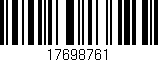 Código de barras (EAN, GTIN, SKU, ISBN): '17698761'