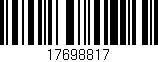 Código de barras (EAN, GTIN, SKU, ISBN): '17698817'