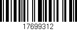 Código de barras (EAN, GTIN, SKU, ISBN): '17699312'