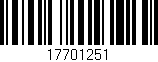Código de barras (EAN, GTIN, SKU, ISBN): '17701251'