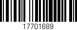 Código de barras (EAN, GTIN, SKU, ISBN): '17701689'