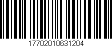 Código de barras (EAN, GTIN, SKU, ISBN): '17702010631204'
