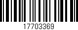 Código de barras (EAN, GTIN, SKU, ISBN): '17703369'