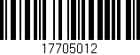 Código de barras (EAN, GTIN, SKU, ISBN): '17705012'