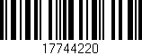 Código de barras (EAN, GTIN, SKU, ISBN): '17744220'