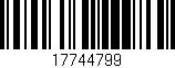 Código de barras (EAN, GTIN, SKU, ISBN): '17744799'