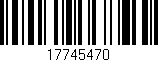 Código de barras (EAN, GTIN, SKU, ISBN): '17745470'