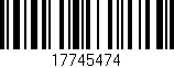 Código de barras (EAN, GTIN, SKU, ISBN): '17745474'