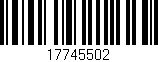 Código de barras (EAN, GTIN, SKU, ISBN): '17745502'