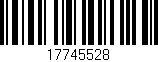 Código de barras (EAN, GTIN, SKU, ISBN): '17745528'